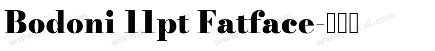 Bodoni 11pt Fatface字体转换